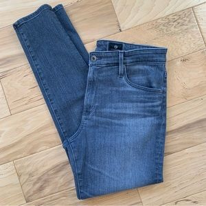 AG Adriano Goldschmied Jeans Farrah High Rise Skinny Gray Ankle Crop Size 30